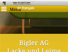 Tablet Screenshot of bigler-lacke.ch